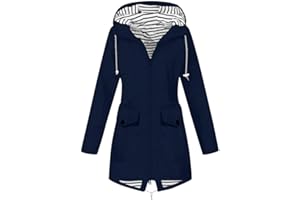 SRZYMJ Windbreaker Damen Wasserdicht, Regenmantel Wasserdicht Windbreaker mit Kapuze Leichte Hooded Windjacke Softshelljacke mit Tasche Einfarbige Sommerjacke Regenmantel Leicht Gefüttert