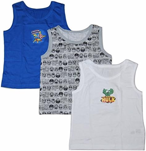 Boys Marvel Vests 3 Pack Sleeveless 1 To 13 Years (10-11 Years)