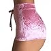 Produktbild Fletion Damen Samt Hohe Taille Hose Beiläufig Mode Velvet Shorts Sexy Dehnbar Drawstring Heiß Hose für Party Nacht Club