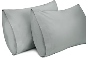 Lirex Zestaw 2 poszewek na poduszkę 40 x 80 cm – 100% bawełna, antracytowe, hipoalergiczne, certyfikat Oeko-Tex, szare