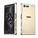Produktbild WIWJ Sony Xperia XZ Premium Hülle,Xperia XZ Premium Metall Cover, Handyhülle Metall Case Cover 2 in 1 Aluminium Bumper Case Metal Hülle Ultra Dünn Schutzhülle für Sony Xperia XZ Premium-Tyrant Gold
