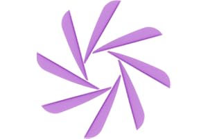 M.SJUMPPER ARCHERY Arrows Vanes Fletches 3 Inch Plastic TPU Fletching for Hunting Targeting Arrow (51 Pack) (Purple)