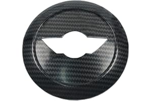 UVCANY Mini R50 R52 R53 Décoration du Volant, Capuchon de Garniture de Couvre-Volant pour Mini Cooper One/S/JCW Série R R50 R52 R53 2002-2006(Motif Carbone)
