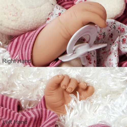 Paradise Galleries Lifelike Realistic Soft Vinyl Weighted 41cm Baby Girl Doll Gift 