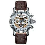 Ingersoll Herren Analog Automatik Uhr mit Leder Armband IN2716WH