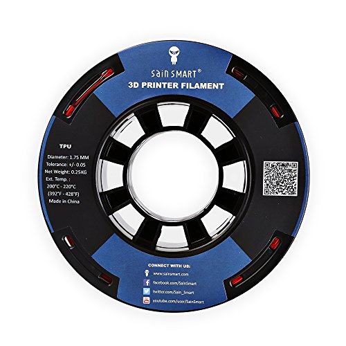 SainSmart Kleine Spule 1.75mm TPU Flexible 3D Filament 250g, Maßgenauigkeit +/- 0,05 mm, Shore 95A, Rot - 4