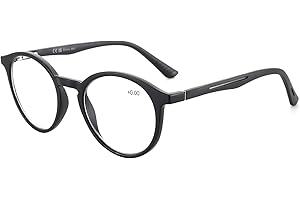 ZENOTTIC Lunettes de Lecture Homme Femme, Lunettes Anti-LumièRe Bleue : Monture Ronde LéGèRe, Lentilles Anti-éBlouissement - Lunettes pour Ordinateur