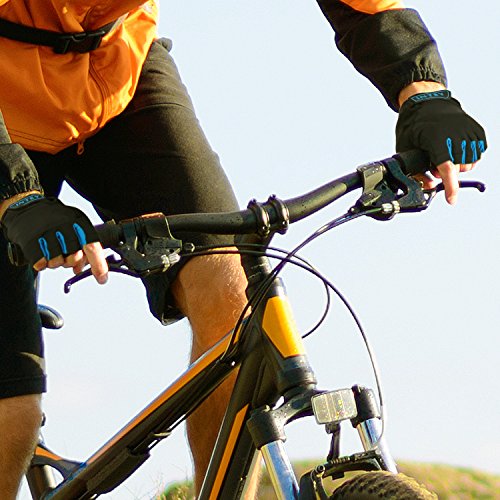 INTEY Fahrradhandschuhe Touchscreen kompatibel Vollfinger und Halbfinger für Radsport mit Lycra, 2 Paar - 5