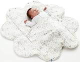 Wallaboo Einschlagdecke Heart für Babyschale, Autokindersitz, für Kinderwagen, Buggy, Babybett, Schönen Blumenform, Veloursleder und Baumwolle - 6