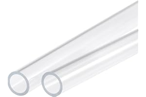 Recogwood Lot de 2 tubes ronds rigides en acrylique transparent pour lampes et lanternes Système de refroidissement par eau 16 mm x 20 mm x 305 mm (DI x DE x DE)