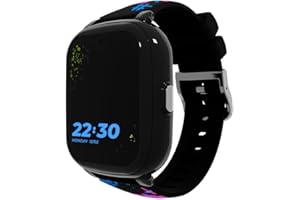 SaveFamily Iconic Plus 2. Inteligentny zegarek dla dzieci z GPS, połączeniami, rozmowami wideo, AI, SOS... Whatsapp, Spotify, miernikiem temperatury, wymiennymi paskami. (Iconic Plus 2, Street Style)