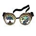 Produktbild AFUT Steampunk-Brille, leuchtend, Kaleidoskop-Brille, Punk, Gothic, Cosplay, mit Fernbedienung, gelb, Style 1