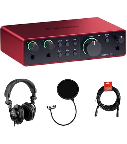 Focusrite Scarlett Solo USB-C Audio Interface (4th Gen) Bundle