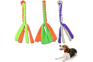 ASOCEA 3 Pack Hund Seil Spielzeug für Kauen und Tauziehen Interaktives Hundespielzeug zum Jagen und Zahnen Welpe Tether Köder Spielzeug für Kleine Mittlere und Große Hunde