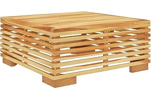 vidaXL Table Basse de Jardin Table d'Appoint Table Basse de Terrasse Meuble de Patio Extérieur 69,5x69,5x31 cm Bois Massif de Teck