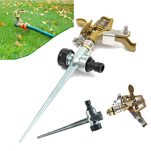 Preisvergleich Produktbild *WTTFF* Zinklegierungsstiftwippensprinkler, 1 / 2 Zoll-Bewässerungssystem-Zink-Impuls-... mit Zink-Metallspitze