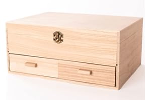 INNSPIRO Balsa Holz Nähkasten mit Schubladen 37 x 21,5 x 14 cm, 244