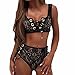 Price comparison product image Women Lingerie, HEHEM Lace Bra+Pants Underwear Women Party Lace Bandage Bikini Set (S, Black)