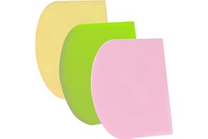 Dough Scraper Bench Scraper for Baking - SURDOCA 3PCs BPA Free PE Plastic Flexible Bowl Scraper, Sharp Edge & Angles Dough Cutter. Anti-Slip Kitchen Tools Baking Cake Scraper, Best Baking Lovers' Gift