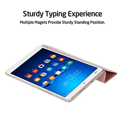 Huawei MediaPad M3 8.4 Hülle, IVSO Ultra Schlank Superleicht Ständer Slim Leder zubehör Schutzhülle für Huawei MediaPad M3 8.4 Tablet-PC perfekt geeignet (Slim-Rose Golden) - 6