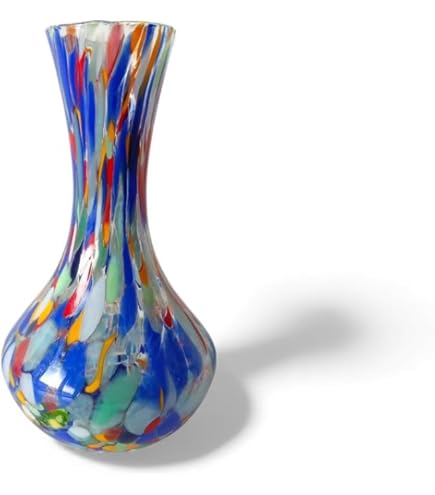 Vase En Verre De Murano Soufflé Vert Et Jaune Par Urban Pour Made Murano Glass 2019 1