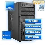  M&M Computer Dresden Multimedia PC, Intel i5-8400 Sixcore, GTX1060 6GB Gaming Grafikkarte, 240GB SSD, 2000GB HDD, 8GB DDR4 RAM, Windows10 Home, PC-Kauf-Empfehlung