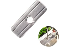 Ygapuzi Tappetino assorbente per rubinetto in microfibra,Tappetino per lavello del rubinetto della cucina Raccogligocce e schizzi con chiusura a scatto,lavabile e riutilizzabile,15x5,1pollici (Grigio)
