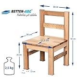 Zweier Set: Betten-ABC Bubema Kinderstuhl aus massiver Kernbuche, Natur geölt, extra stabil - 2