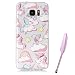 Produktbild Galaxy S7 Edge Silikonhülle, Galaxy S7 Edge Hülle mit Cartoon Rosa Blau Baby Einhorn Regenbogen Wolken Ballon Muster, Edaroo Comic Katze Blumen Tier Bunt Farbig Entwurf Ultraslim Dünn Transparent Durchsichtig Klar Soft Weich TPU Gel Silikon Handyhülle Bückseite Schutzhülle Schutz Case Cover für Samsung Galaxy S7 Edge