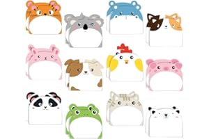 KIIMIIPA 24pack Haftnotizen,Kleine Haftnotizen Kinder,Haftnotizen Klebezettel,Kawaii Schulsachen,Notizblock Klein,TierföRmiger Haftnotizblock Ideal FüR BüRo, Kinder, Studenten, Mitgebsel Kindergeburtstag