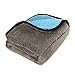 Produktbild Ocamo 45 x 38 weichem Coral Fleece Fasern Waschen Handtuch doppelseitigem saugfähiges Reinigungs-Kit-Set für Auto Blue + Gray