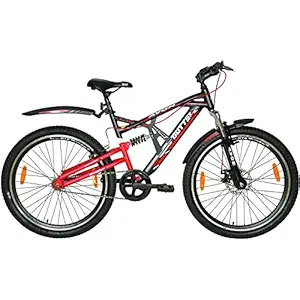 Avon Gutts Cycles 26 Inches Wheel Size, 17.5 inches Steel Frame All-Mountain with Brakes Caliper Alloy Levers (Black) For Unisex, Over 23 Years