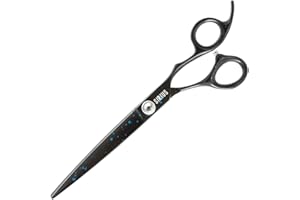 GROOM PROFESSIONAL Sirius Straight Dog Grooming Scissors - Professional Hair Scissors - 440C Japanese Steel - Razor Sharp Blades - Coated to Increase Durability - Adjustable Tension, 6 Inch