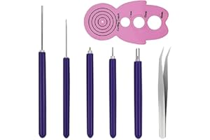 LEEQ Quilling Werkzeuge Set-7 STK,für Karton Basteln für Rollende Papierblumen, Kunsthandwerk, Heimwerken, Anfänger, Fortgeschrittene Quiller