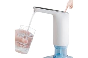 ZEERKEER Distributeur d'eau en Bouteille,Pompe à Eau Potable électrique intégrée 1200 mAh Batterie Rechargeable Interrupteur de Contact USB Lade Pompe à Eau Automatique pour Le Home Office