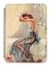 Produktbild Pin Up Girl Blue Nightdress Hülle für iPad Air PU Leather Flip Case Cover Designed by David Wright