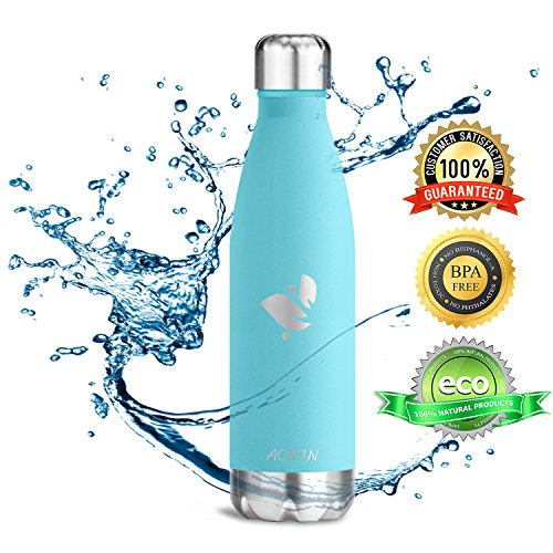 Aorin 500ml-17oz&750ml-24oz Doppelwandige Vakuum-isolierte Edelstahl-Trinkflasche, um Ihre Getränke heiß und kalt zu halten Ideal für Outdoor-Sport Camping Mountainbike. - 2