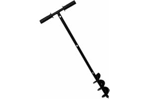 4" 100mm Manual Post Hole Auger Digger – Heavy Duty Hand Drill for Digging Holes, Gardening, Fence Posts, Planting Flowers & Bulbs, Ice Drilling, and Fertilizer Mixing