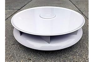 ICC Perfil Bajo rotativo Techo Ventilación Para Vans Buses ' - Blanco - Grande Viento impulsada Giratorio Respirador