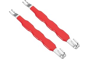 Vinuwu 2Pcs Electrical Connector Separator Automotive Terminal Connector Remover Tool Universal Multi Functional Fit for Car, Truck Wiring Harness Repair (Red)