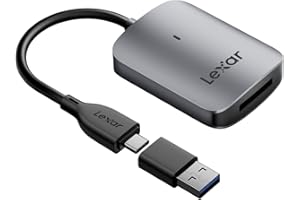 Lexar RW515 Lector de Tarjetas CFexpress Tipo A, Lector de Tarjeta CFe Tipo A de Hasta 900 MB/s, USB 3.2 Gen 2, Lector de Tarjetas CF incluye cable USB-C/adaptador USB-C a USB-A (LRW515U-RNHNG)