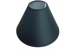 SALES TODAY INTERIROR 9" (23cm) Cotton Textured Fabric Coolie Light Shade Table Ceiling Lamp Shades (Black)
