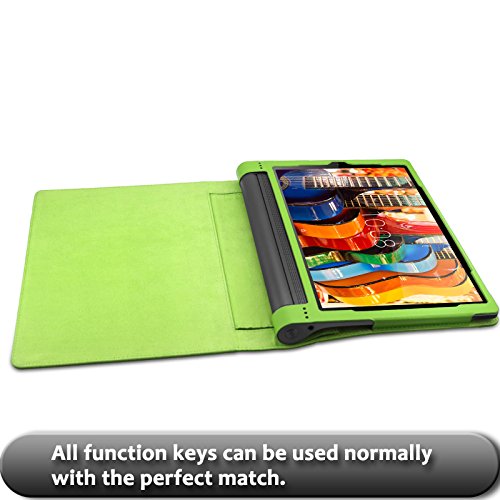 Lenovo Yoga Tab 3 Plus/ Lenovo Yoga Tablet 3 10 Pro Hülle Case, Infiland Slim Fit Folio PU-lederne dünne Kunstleder Schutzhülle Cover Tasche für Lenovo Yoga Tab 3 Plus 25,65cm (10,1 Zoll IPS) Convertible Media Tablet/Lenovo YOGA Tablet 3 10 Pro 25,6 cm (10,1 Zoll QHD IPS) Tablet (Not für Lenovo Yoga Tab 3 10) (Grün) - 7