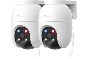 EZVIZ C8c 3MP 2K 2PK Övervakningskamera Utomhus 360° | Person-/Fordonsidentifiering, Röd-blå Varningsljus och Ljudlarm, Mörke