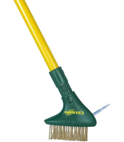 Spazzola Per Erbacce Con Manico Lungo Per Terrazza, Cemento, Pulizia Del Pavimento Del Patio, Setole Metalliche Rigide Resistenti Per La Rimozione Di Alghe Muschio, Giardino, Esterno