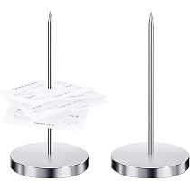 Lot De 4 Supports à Factures En Métal Argenté - Pique-notes Pratique Pour Restaurant, Bureau, Cuisine