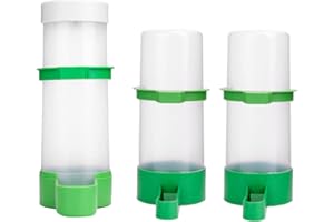 Mangiatoia per Uccelli, Abbeveratoio per Uccelli, XISTEST 2PCS Alimentatore Automatico Acqua per Uccelli con 1PCS Alimentatore Alimentare per Gabbia Pappagallo (2pcs 140ml + 1pcs 150ml)