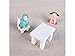 Produktbild Yter Decorazioni da giardino in miniatura 1 Satz Fee Garten Ornamente Miniatur Tische Stühle Möbel Set für DIY Garten Dekoration (weiß)
