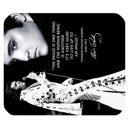 Preisvergleich Produktbild leonardcustom- Personalisierte Rechteck rutschfeste Gummi Mauspad Gaming Maus Pad / Badvorleger Elvis Presley – lcmpv808