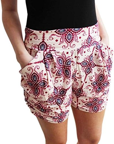 Women Shorts,Ba Zha  1PC Pants Women Floral Printing High Waist Lace Shorts Summer Casual Short Pants Jeans Girls Shorts Denim Print T Shirts Slim Fit Leggings Sport Shorts Cool Pants (XL, Beige)